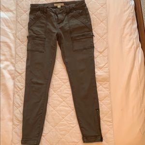 Joie Park Skinny Army Green Jeans